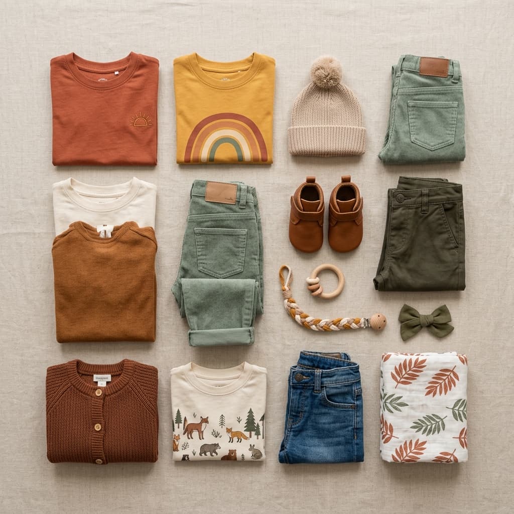 Bacha Stylo kids clothing flatlay